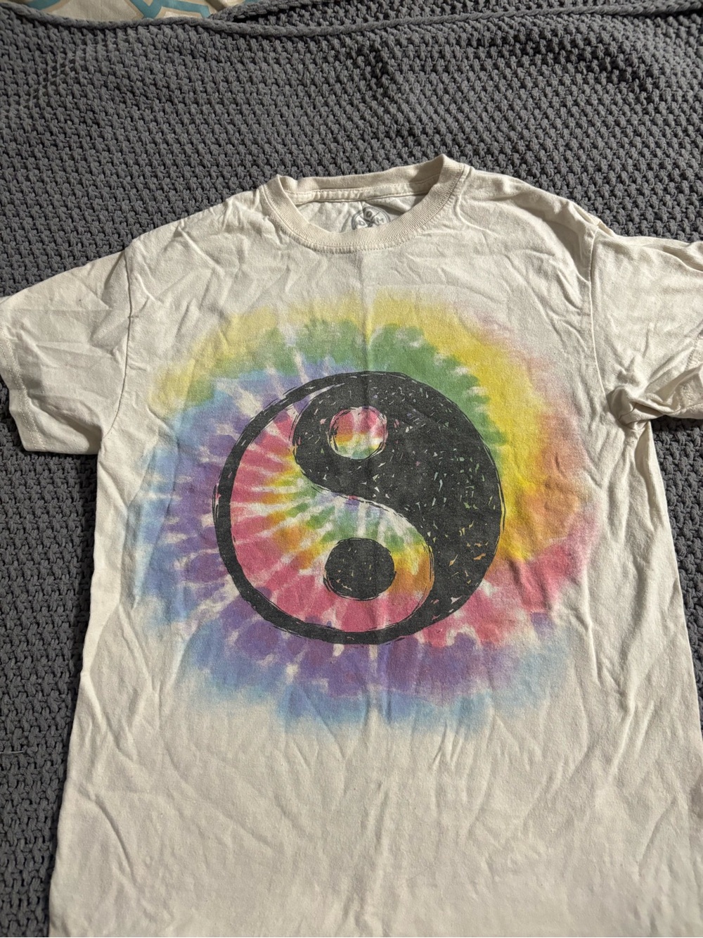 Tie-Dye Yin Yang Graphic Tee - Multicolor